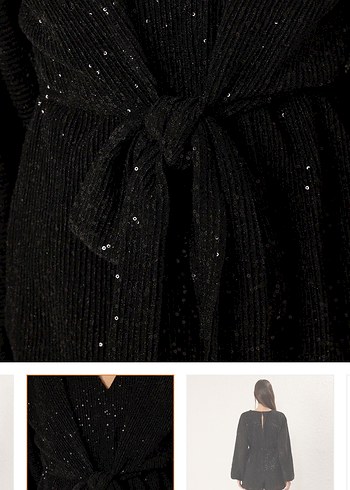 Siyah İşlemeli Kemerli Kadın tulum - Görsel 3