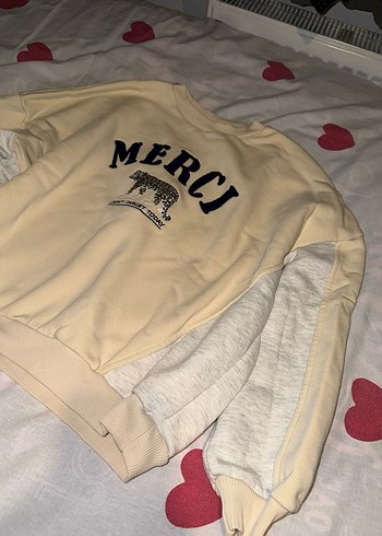 Bej Kadın Sweatshirt Uzun Kollu Rahat Kesim - Görsel 2