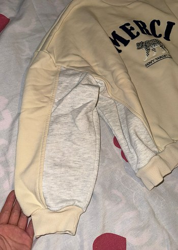 Bej Kadın Sweatshirt Uzun Kollu Rahat Kesim - Görsel 3