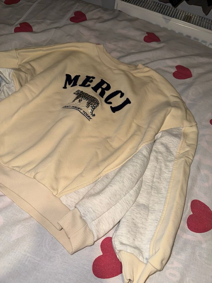 Bej Kadın Sweatshirt Uzun Kollu Rahat Kesim - Görsel 2