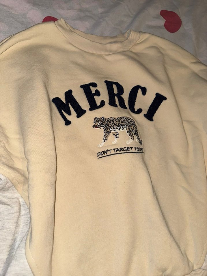 Bej Kadın Sweatshirt Uzun Kollu Rahat Kesim - Görsel 4