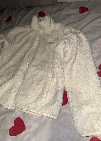 Kadın Beyaz Yüksek Yakalı Sıcak Kış Ceketi - Görsel 4