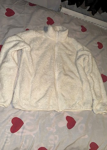 Kadın Beyaz Yüksek Yakalı Sıcak Kış Ceketi - Görsel 2