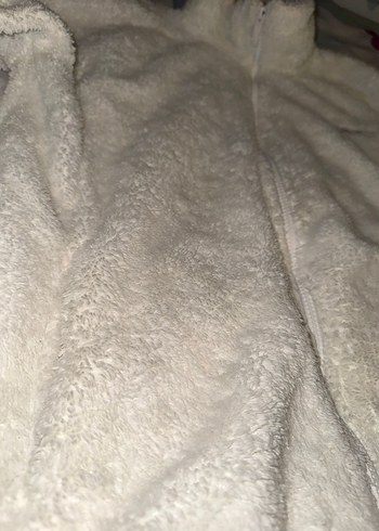 Kadın Beyaz Yüksek Yakalı Sıcak Kış Ceketi - Görsel 6