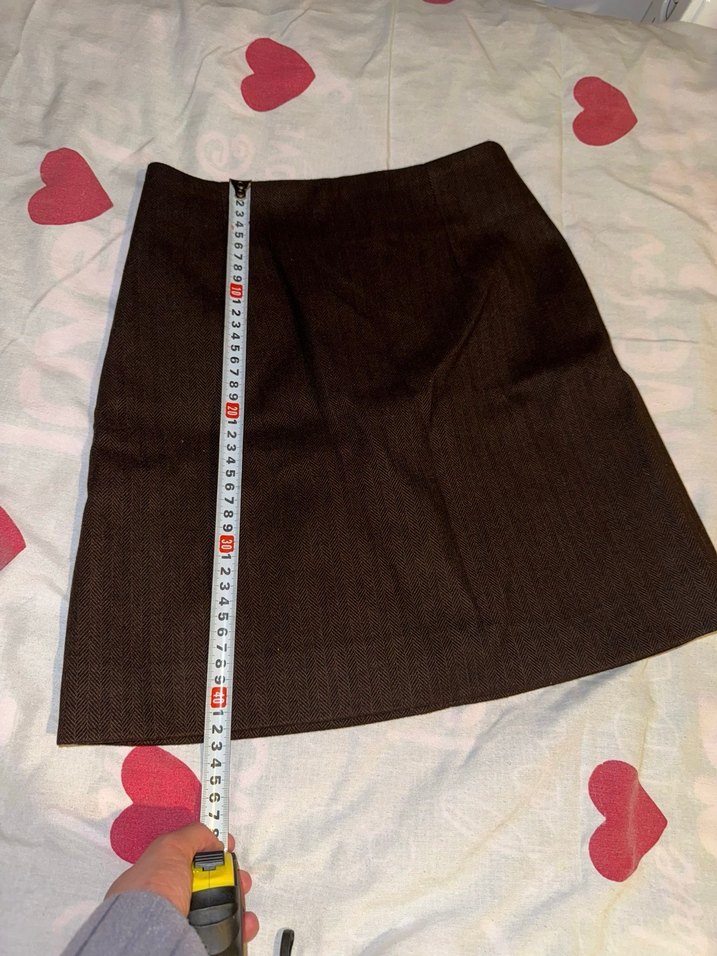 Kahverengi Piliseli Midi etek - Görsel 3