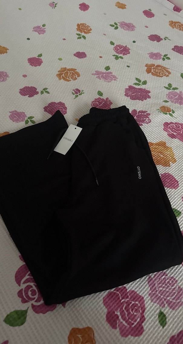 Siyah Rahat Kesim Kadın oysho Eşofman Altı - Görsel 4