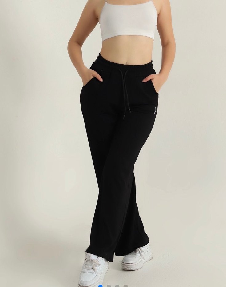 Siyah Rahat Kesim Kadın oysho Eşofman Altı - Görsel 3