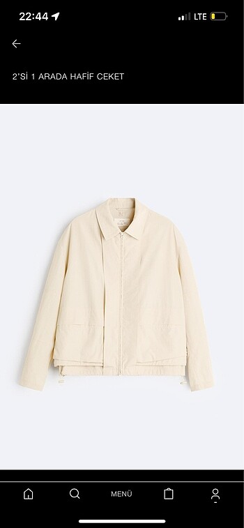 zara origins, 2?si 1 arada erkek ceket