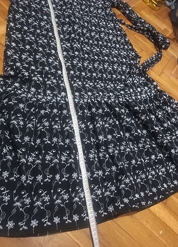 Tesettür keten elbise - Görsel 11