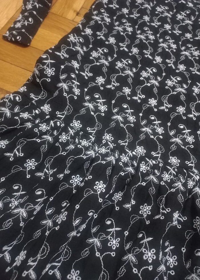 Tesettür keten elbise - Görsel 2