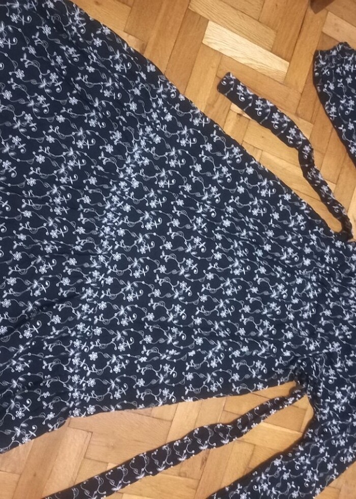 Tesettür keten elbise - Görsel 3