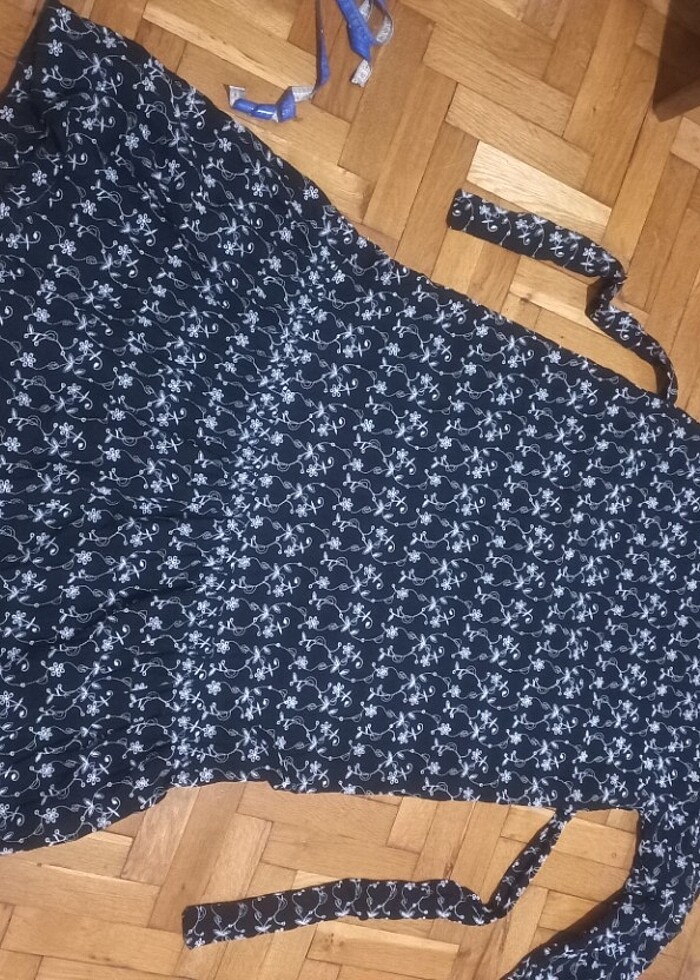 Tesettür keten elbise - Görsel 4