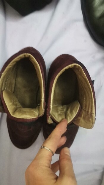 38 Beden bordo Renk Hakiki deri bot
