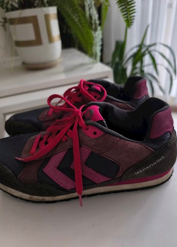 38 Beden kahverengi Renk Bağcıklı Kahverengi Batik Desenli Spor Ayakkabı