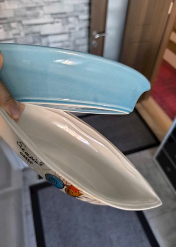 Pastel Mavi Seramik Saklama Kapları