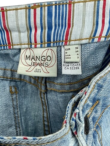 36 Beden çeşitli Renk Mango Jean / Kot Şort %70 İndirimli.