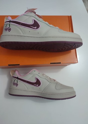 nike air force bej kirazlı ayakkabı - Görsel 3
