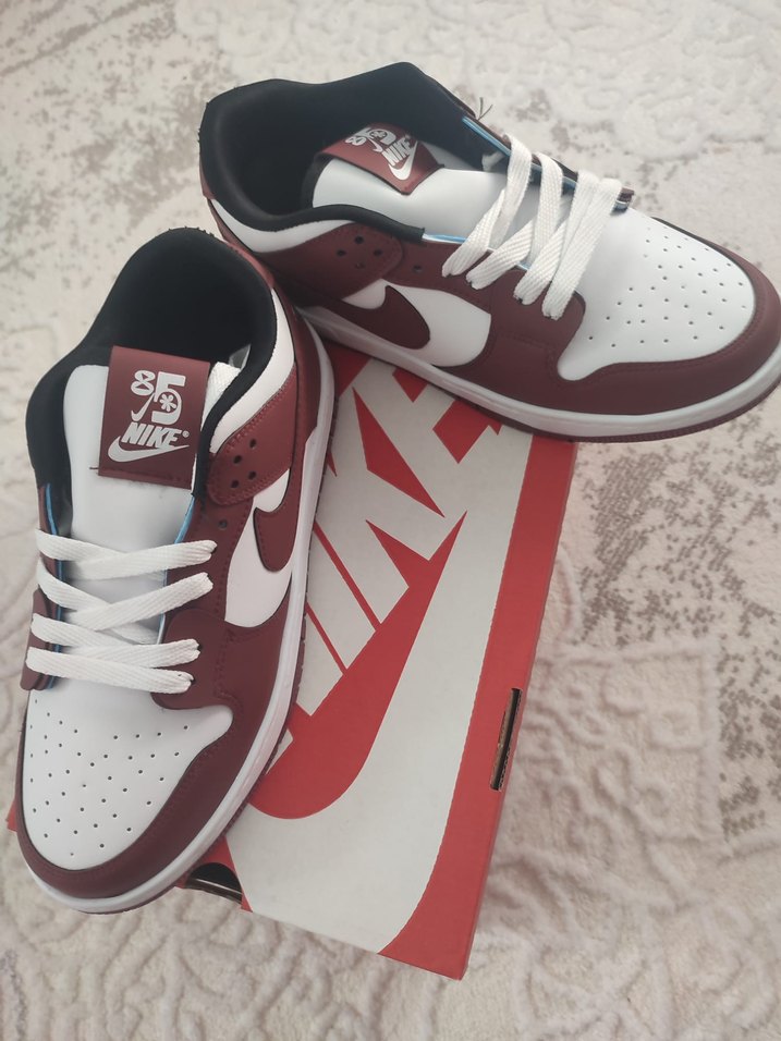 Nike Dunk bordo Spor Ayakkabı - Görsel 3