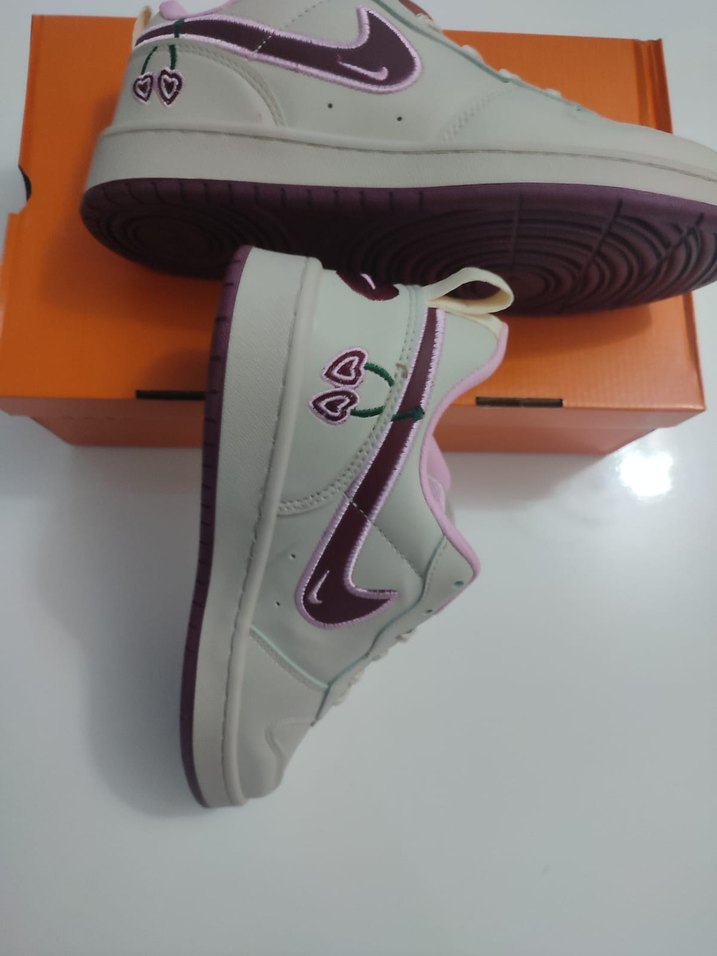 nike air force bej kirazlı ayakkabı - Görsel 3