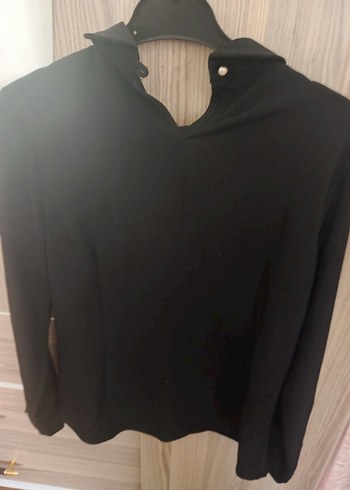 Siyah Nakışlı Uzun Kollu Kadın Gömlek - Görsel 3