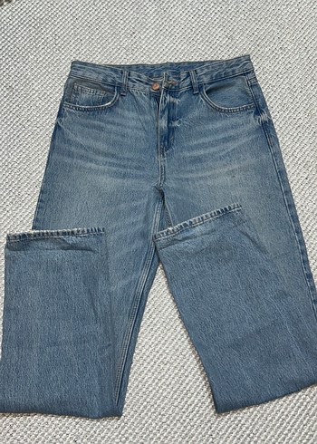 Kadın Mavi Denim Regular Fit Midi Kot Pantolon - Görsel 2