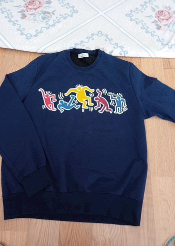 Renkli Baskılı Erkek Sweatshirt