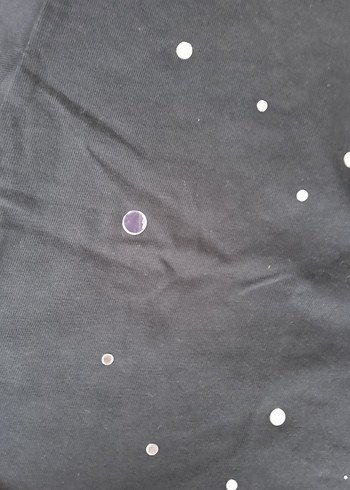 Siyah Kız Çocuk Kısa Kollu Pamuklu Tişört - Görsel 5