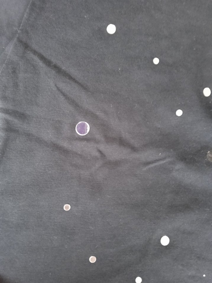 Siyah Kız Çocuk Kısa Kollu Pamuklu Tişört - Görsel 5