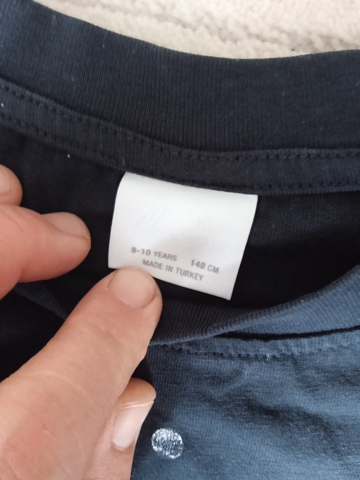 Siyah Kız Çocuk Kısa Kollu Pamuklu Tişört - Görsel 4