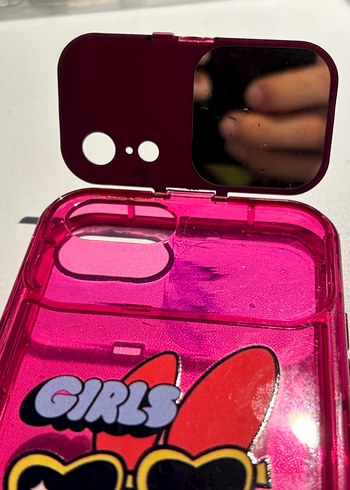 Aynalı Pembe Powerpuff Girls iPhone 7-8-SE Telefon Kılıfı - Görsel 2