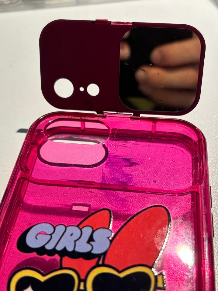 Aynalı Pembe Powerpuff Girls iPhone 7-8-SE Telefon Kılıfı - Görsel 2