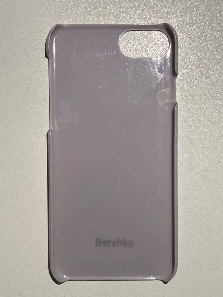 Lila Bershka Biker iPhone 7-8-SE sert kapak Telefon Kılıfı - Görsel 3