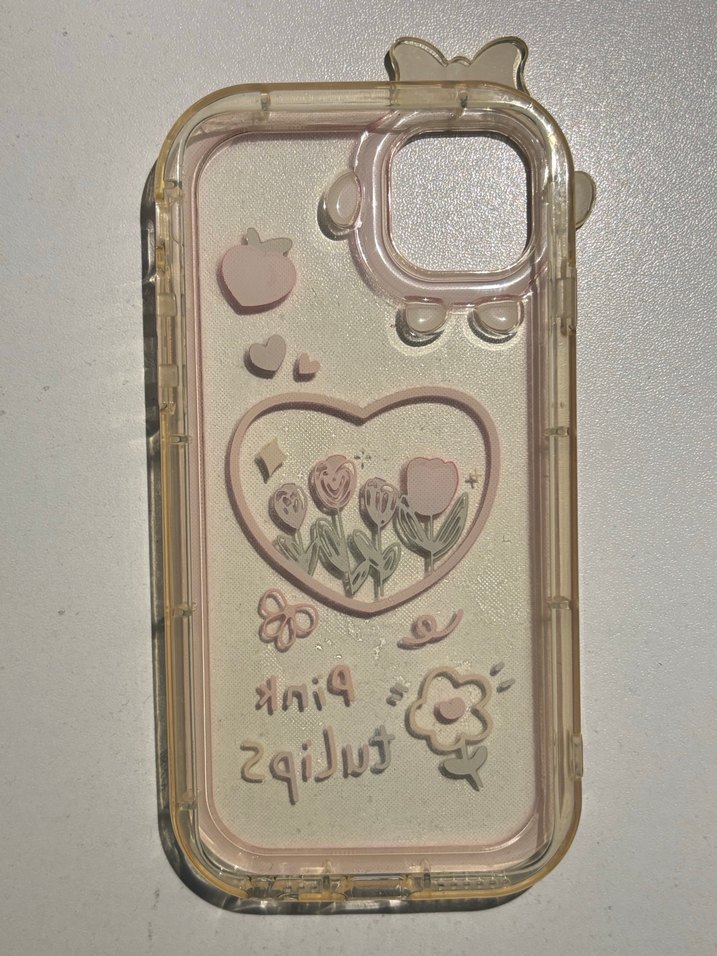 Pembe Şeffaf Tokalı iPhone 7-8-SE Telefon Kılıfı - Görsel 2