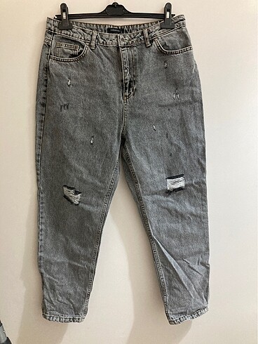 Antrasit Gri Trendyolmilla Mom Jean Kot Pantolon