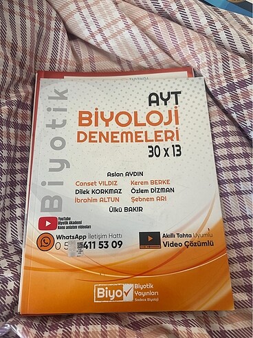 ayt biyoloji deneme kitabı