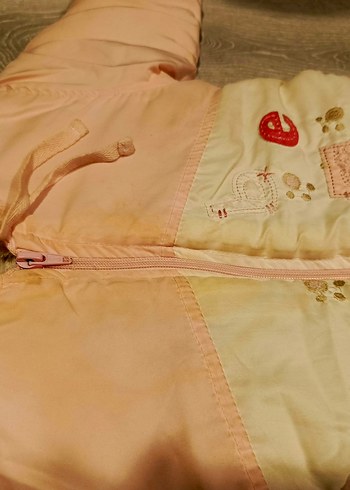 Pembe Kız Bebek Peluş Kapüşonlu Tulum - Görsel 2