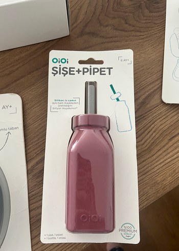 OiOi Oioi Bordo Çocuk Tabak, Çatal ve Bıçak Seti