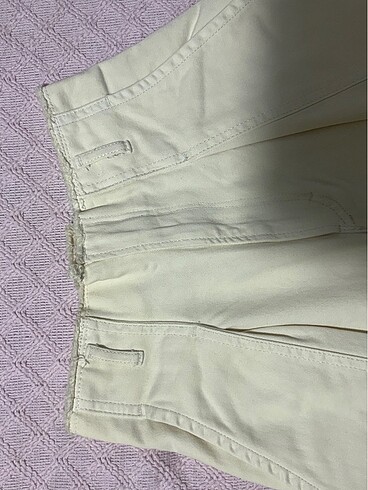 Stradivarius Stradivarius ultra yüksek bel wide leg bej düğmesiz pantolon