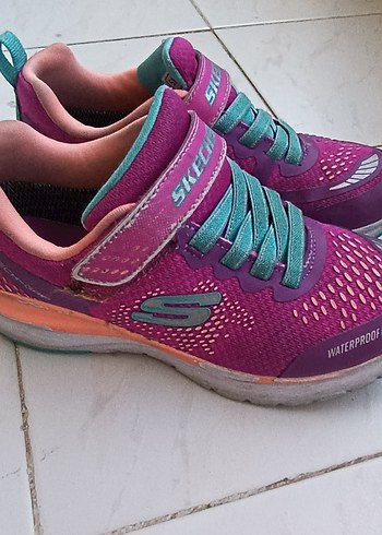 Mor Renkli Kız Çocuk Spor Ayakkabı Velcro