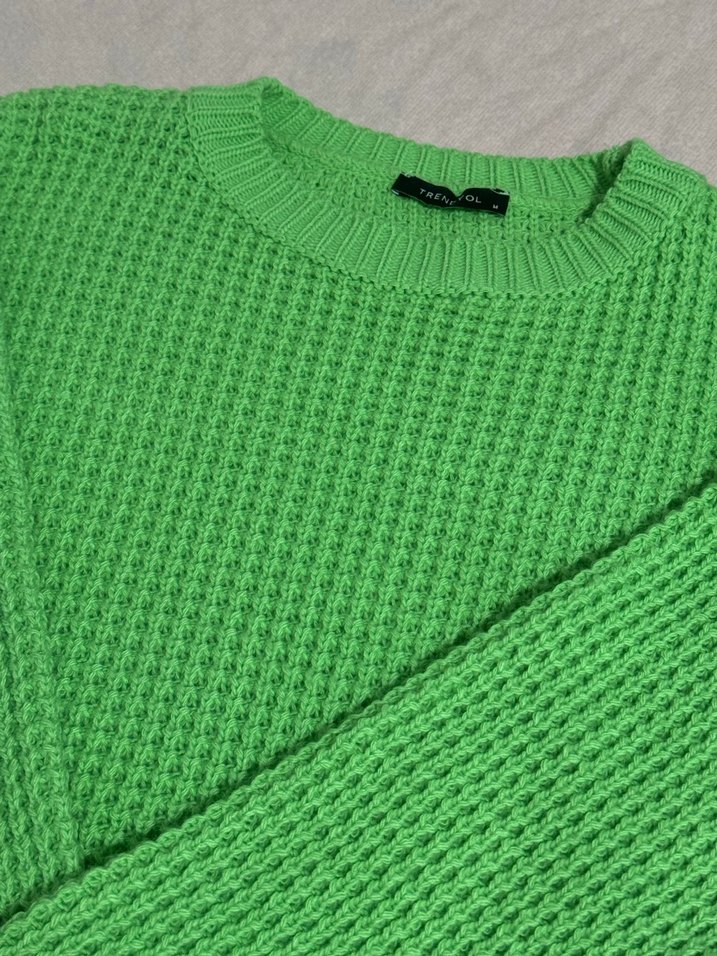 crop geniş kalıp triko kazak - Görsel 3