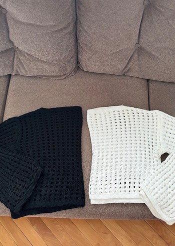 Salaş Delikli Crop Triko - Görsel 2