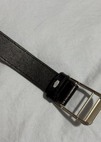 Kadın Siyah Deri Tokalı Kemer - Görsel 3