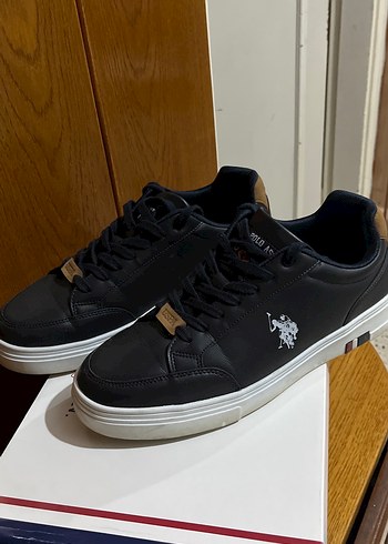 U.S Polo Assn. Uspa Siyah Deri Sneaker