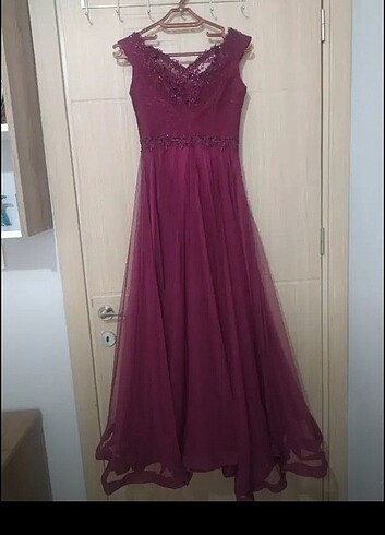 36 Beden Bordo abiye