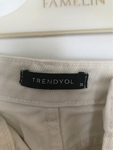 36 Beden Trendyolmilla Ekru pantolon