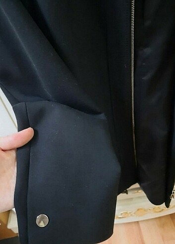 m Beden Zara siyah mont ceket