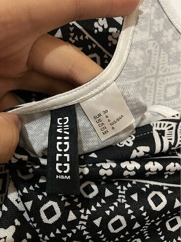 36 Beden H&M desenli elbise