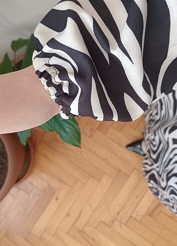 diğer Beden siyah Renk Yeni sezon zebra desen elbise