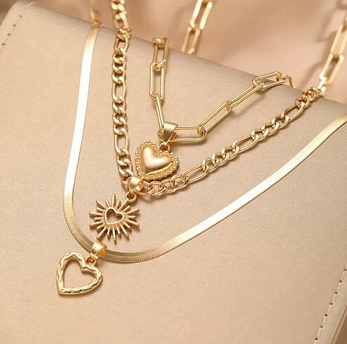 Beden Vintage 3 Adet Kolye