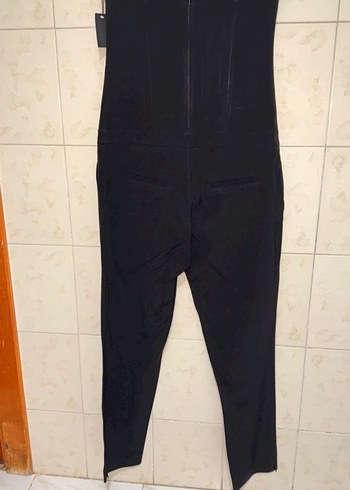 Siyah Kadın Straplez Tulum - Görsel 3